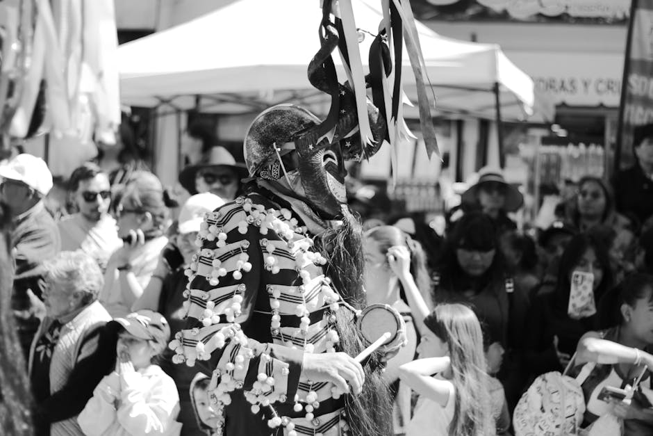 Cultural parade figure symbolizing history